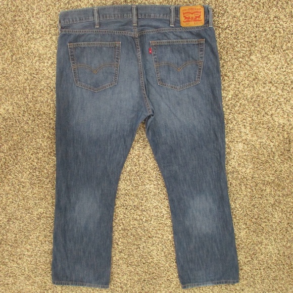 Levi's Jeans Men's 41x32 Dark‎ Wash 527 Slim Bootcut 100% Cotton Rigid Denim - Picture 2 of 8